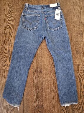 Re/Done Levi’s High Rise Ankle Crop Distressed Vintage Denim Jeans Women’ 26 NWT